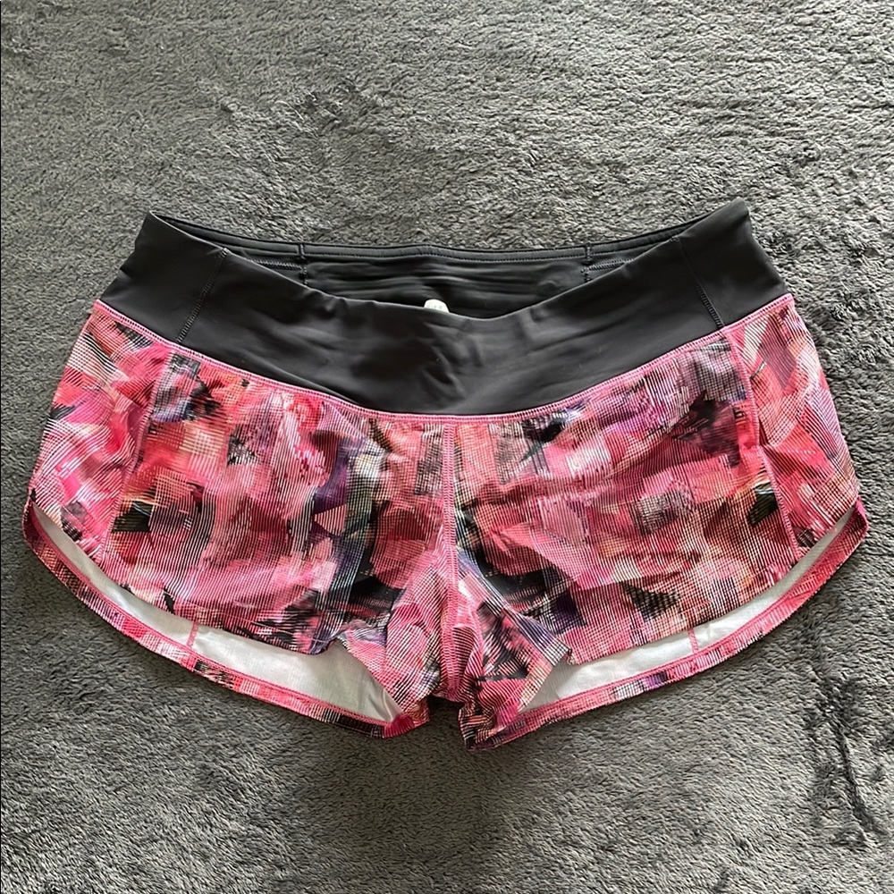 Lululemon Pink and Black Shorts